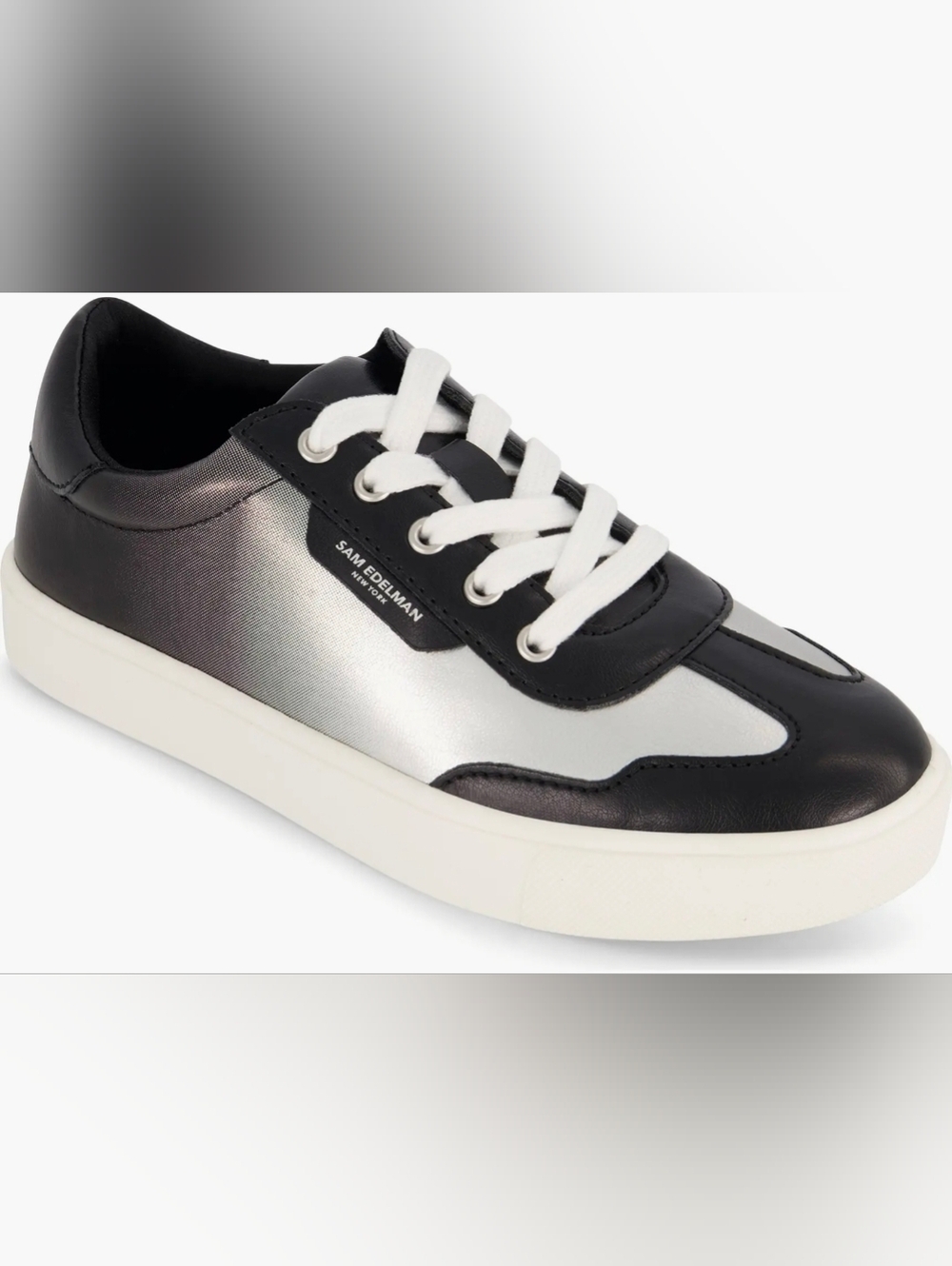 Sam Edelman Black & Silver Women’s Low-Top Sneakers
